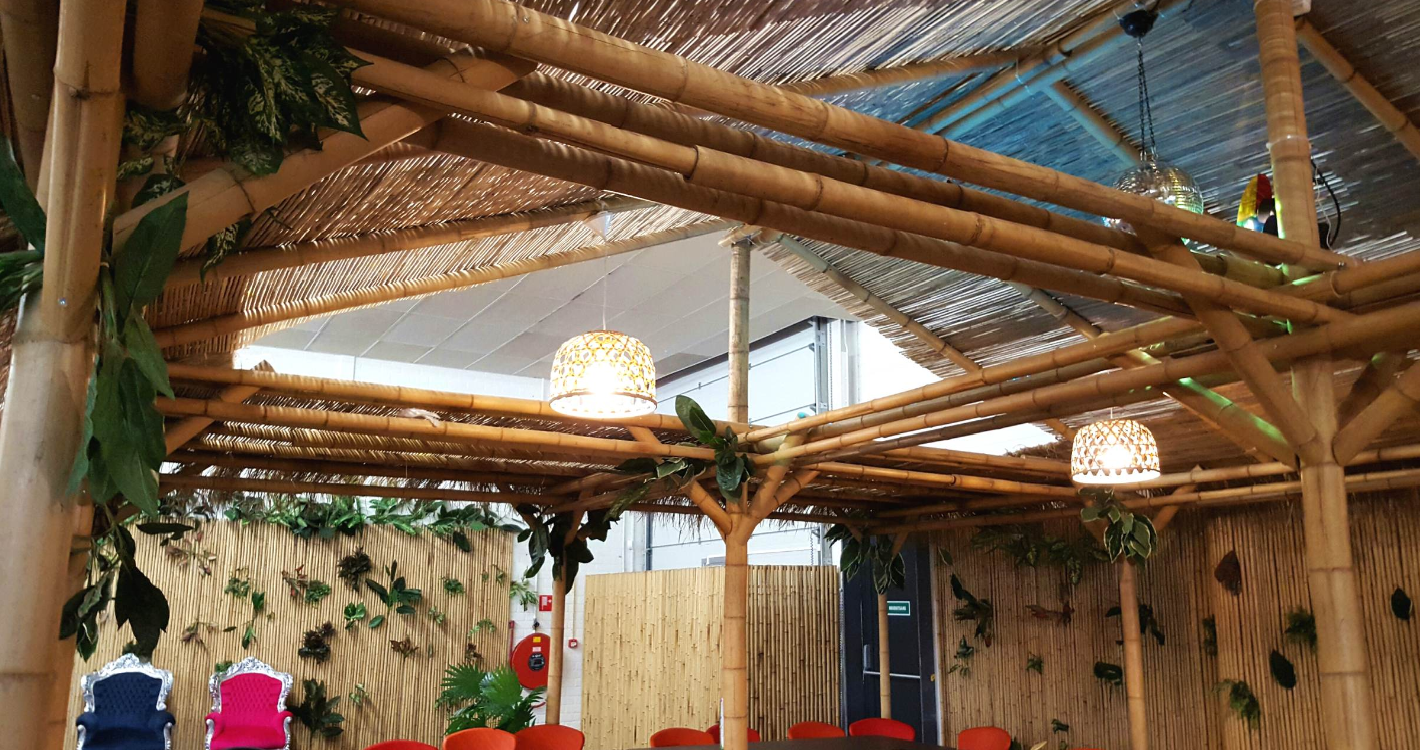 1-Moso Bamboo Poles Pergola
