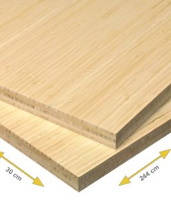 Bambus kryssfiner 5-lags naturlig sidepresset 2440 x 300 x 20 mm