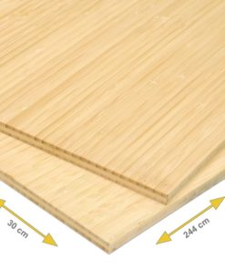 Bambus kryssfiner 3-lags naturlig sidepresset 2440 x 300 x 10 mm