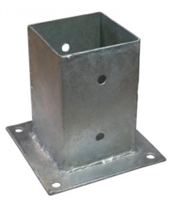 Stolpebunnplate Varmgalvanisert 91 x 91 mm