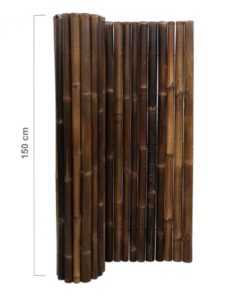 Sort Bambus Hegn Rulle Deluxe  180 x 150 cm