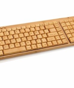 H&aring;ndlavet Tr&aring;dl&oslash;st Bambus Tastatur og Bambus Mus