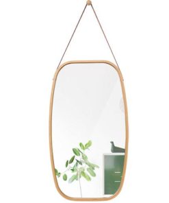 Bambusinnrammede speil med hengende lengde