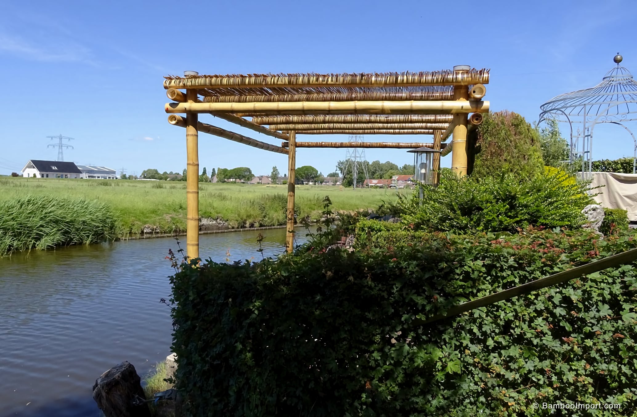 Bambus Pergola Guadua 3 x 3 m  Bambus Produkter