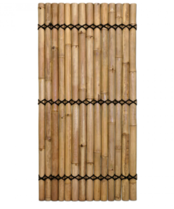 Halvrund bambus gjerdeskjerm 90 x 150 cm