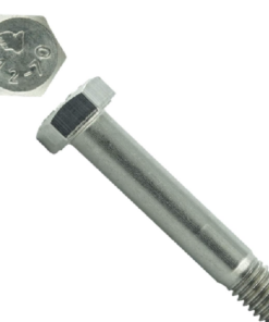 M8 x 24 cm sekskantede hodeskruer - maskinskruer i rustfritt st&aring;l A2 V2A, rustfri - DIN 931 (ISO 4014)
