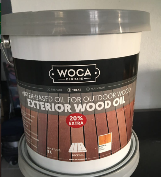 Terrasse behandlings olie-WOCA-Exterior wood oil 3 Liter.
