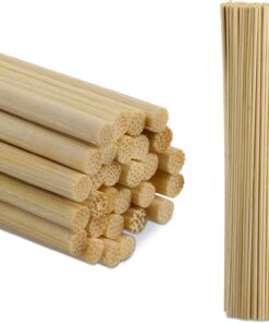 Relaxdays bambuspinner, sett med 500, 30 cm, bambuspinner for hobbyarbeid, naturlige